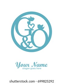 Initial G & O wedding logo template vector