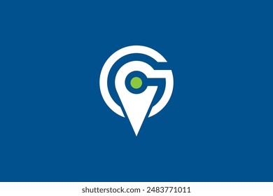 Initial G pin location logo, geo location, map logo