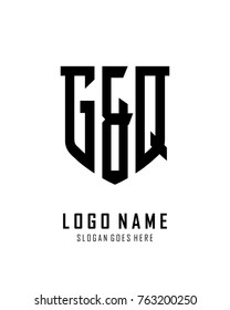 Initial G & Q abstract shield logo template vector