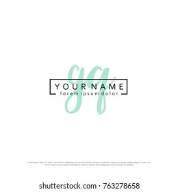 Initial G & Q elegant logo template vector