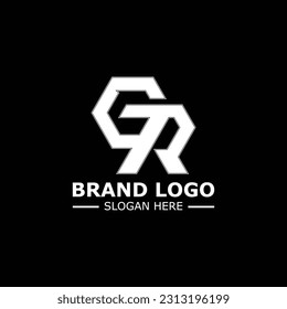 Initial G R letter logo R G icon design vector template