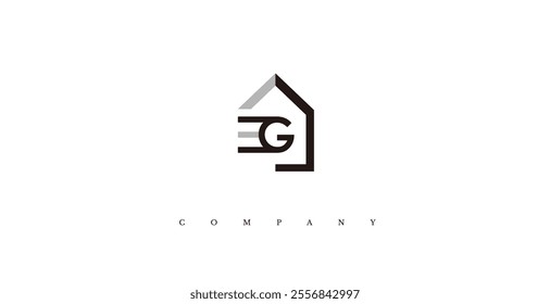 Initial G Real Estate Logo Design Vector