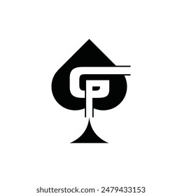 Initial G Spade Ace Simplicity Modern Icon Design Logo