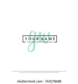 Initial G & W elegant logo template vector