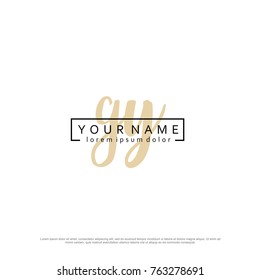 Initial G & Y elegant logo template vector