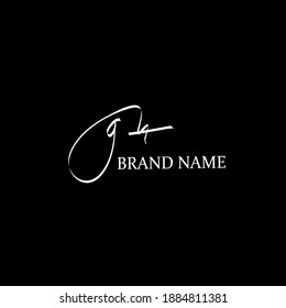 Initial GA beauty monogram and elegant logo design