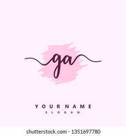 Initial GA handwriting logo