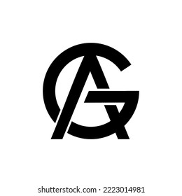 Initial GA logo design. Vector image