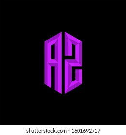 Initial Gaming Esport Logo Design Modern Template isolated on black background