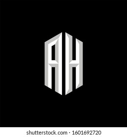 Initial Gaming Esport Logo Design Modern Template isolated on black background