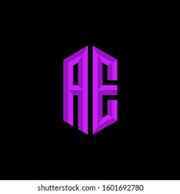 Initial Gaming Esport Logo Design Modern Template isolated on black background