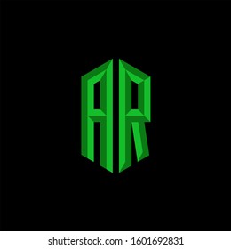Initial Gaming Esport Logo Design Modern Template isolated on black background