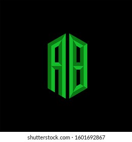 Initial Gaming Esport Logo Design Modern Template isolated on black background
