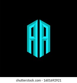 Initial Gaming Esport Logo Design Modern Template isolated on black background