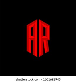 Initial Gaming Esport Logo Design Modern Template isolated on black background