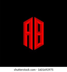 Initial Gaming Esport Logo Design Modern Template isolated on black background