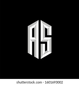Initial Gaming Esport Logo Design Modern Template isolated on black background