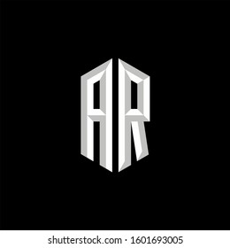 Initial Gaming Esport Logo Design Modern Template isolated on black background