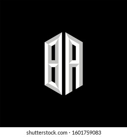 Initial Gaming Esport Logo Design Modern Template isolated on black background