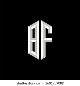 Initial Gaming Esport Logo Design Modern Template isolated on black background