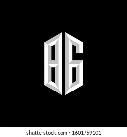 Initial Gaming Esport Logo Design Modern Template isolated on black background