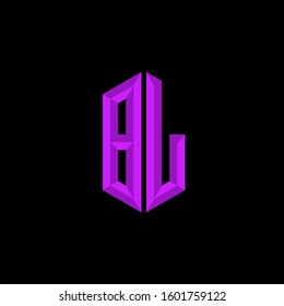Initial Gaming Esport Logo Design Modern Template isolated on black background