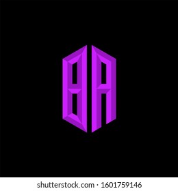 Initial Gaming Esport Logo Design Modern Template isolated on black background