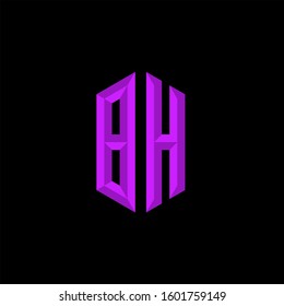 Initial Gaming Esport Logo Design Modern Template isolated on black background
