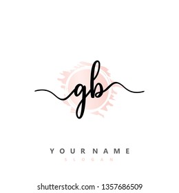 Initial GB handwriting logo