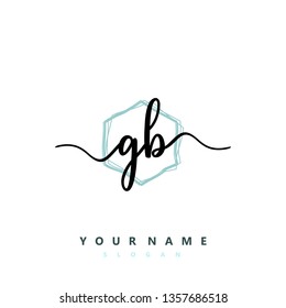 Initial GB handwriting logo