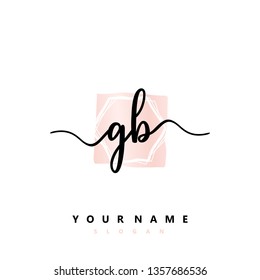 Initial GB handwriting logo
