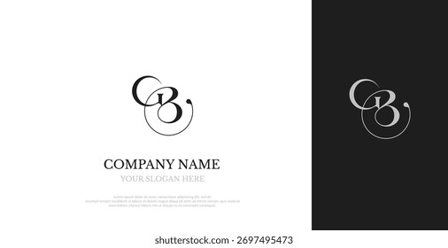 Diseño de logotipo GB inicial elegante