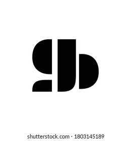 Ursprünglicher Logo-Buchstaben GB in schwarz-weißer Farbe.
