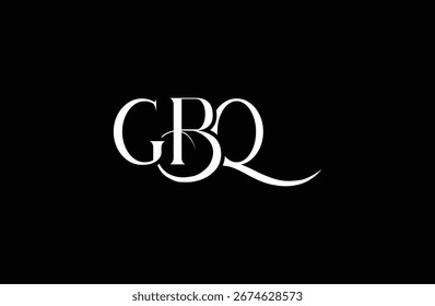 Initial GBQ letter logo design. Elegant Monogram Logo Design with Decorative Elements and Typography