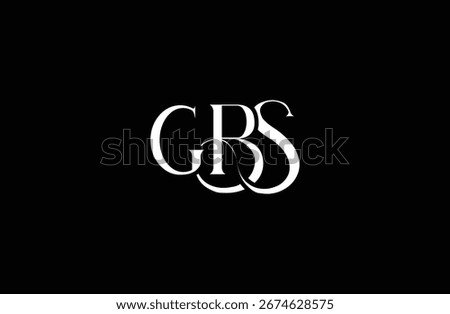 Initial GBS letter logo design. Elegant Monogram Logo Design with Decorative Elements and Typography