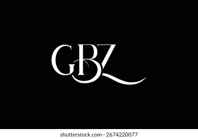 Initial GBZ letter logo design. Elegant Monogram Logo Design with Decorative Elements and Typography