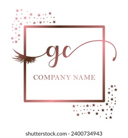 GC-Kalligraphie-Firma Auge und Wimpernhandschrift