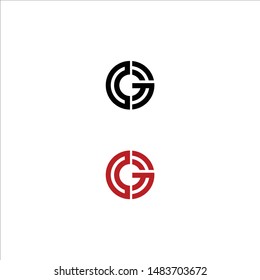 plantilla inicial de logotipo GC, CG, G, C