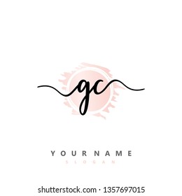 Initial GC handwriting logo