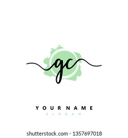 Initial GC handwriting logo
