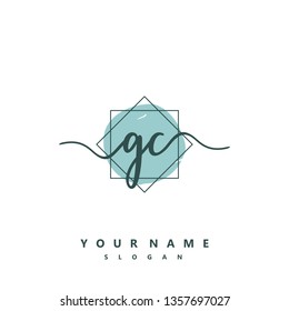 Initial GC handwriting logo