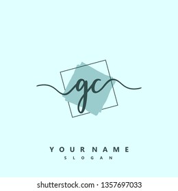 Initial GC handwriting logo