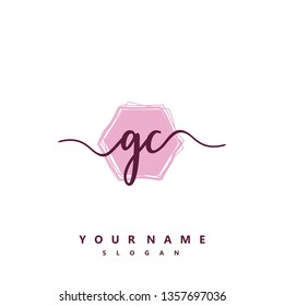 Initial GC handwriting logo