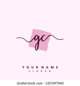 Initial GC handwriting logo
