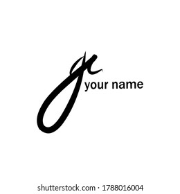 Initial gc handwriting logo template vector