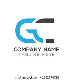 Initial GC Letter Linked Logo. GC Creative Letter Logo Design vector Template