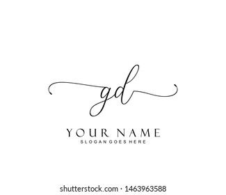 147 Luxury signature initial gd logo design. Images, Stock Photos ...