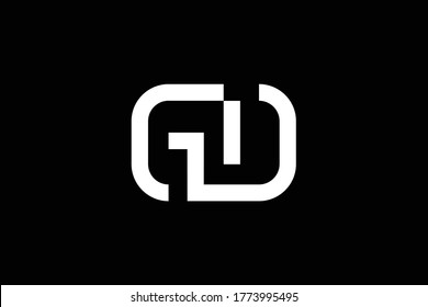 Initial GD DG modern monogram and elegant logo design, Professional Letters Vector Icon Logo on black background.