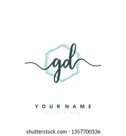 Initial GD handwriting logo
