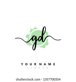 Initial GD handwriting logo
